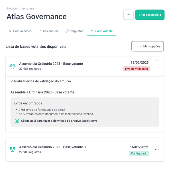 Conferência automatizada de dados