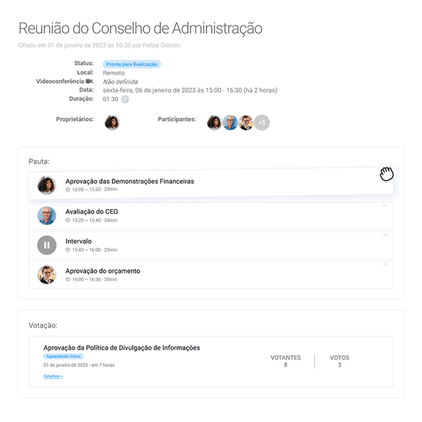 Crie e convoque reuniões instantaneamente